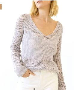 Mystree Laddered Sweater in Lilac - women