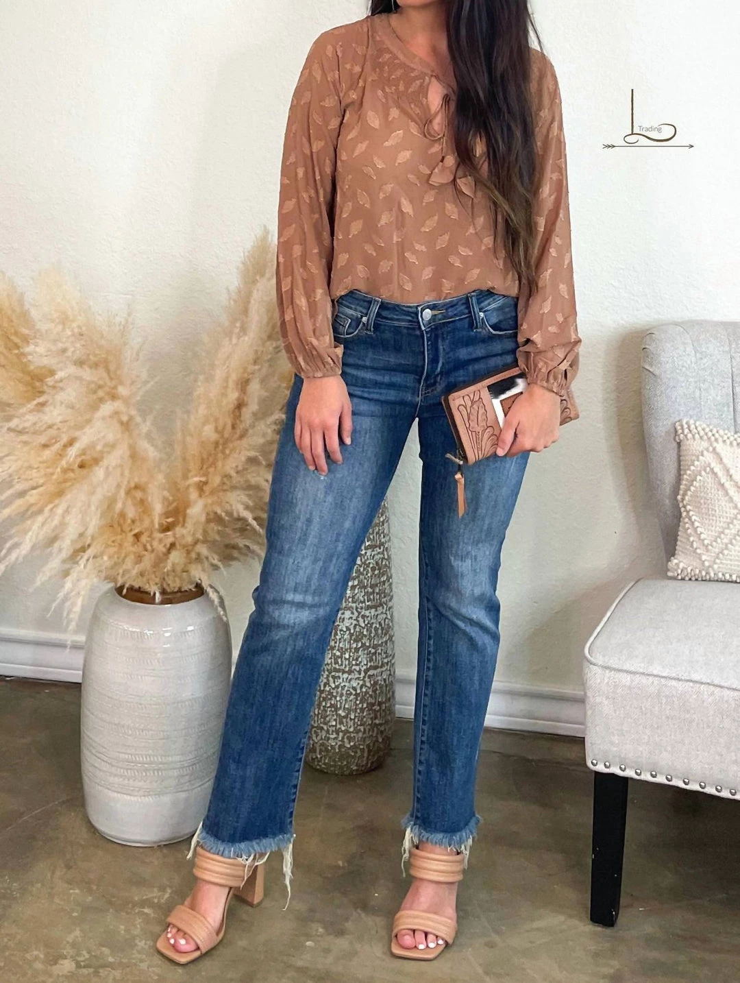 Mystree The Mattie Blouse in Soft Cinnamon - women 2 Mystree The Mattie Blouse in Soft Cinnamon - women - Image 2