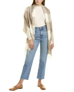 In2 by InCashmere Check Cashmere Wrap - women