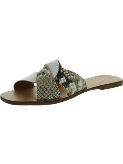 Seychelles Ray Of Sunshine Womens Snake Print Flat Slide Sandals