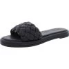 Seychelles Womens Faux Leather Woven Slide Sandals