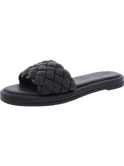 Seychelles Womens Faux Leather Woven Slide Sandals