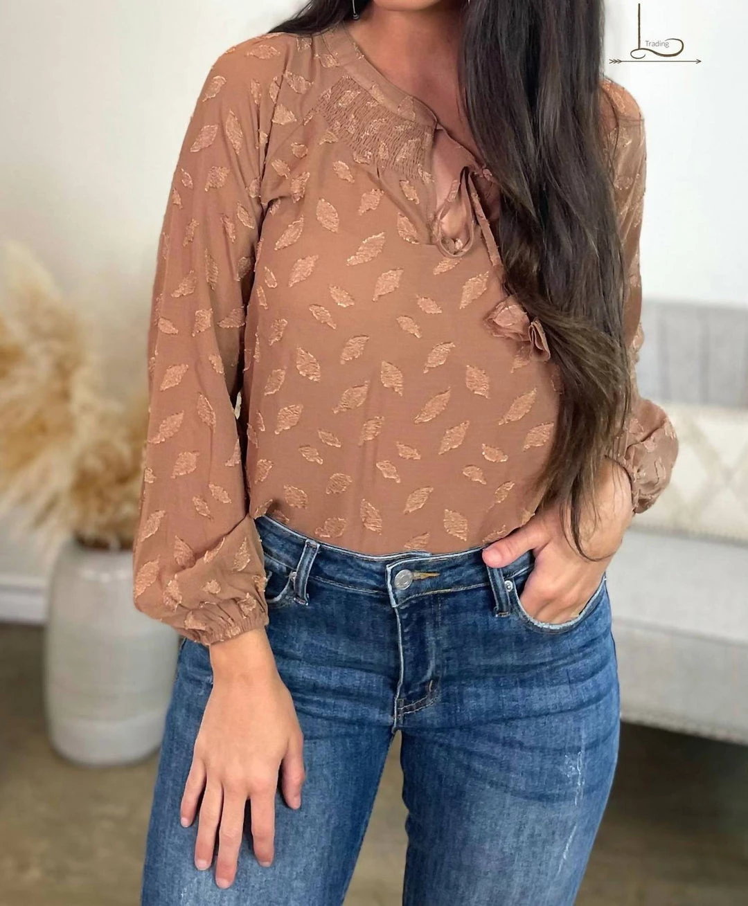 Mystree The Mattie Blouse in Soft Cinnamon - women 3 Mystree The Mattie Blouse in Soft Cinnamon - women - Image 3