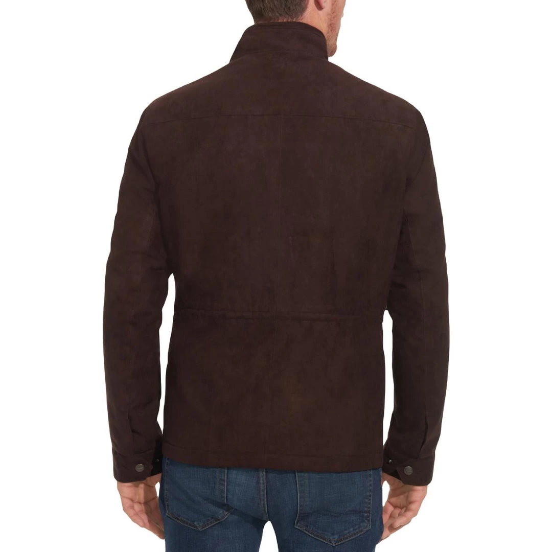 Weatherproof Mens Faux Suede Short Bomber Jacket 2 Weatherproof Mens Faux Suede Short Bomber Jacket - Image 2
