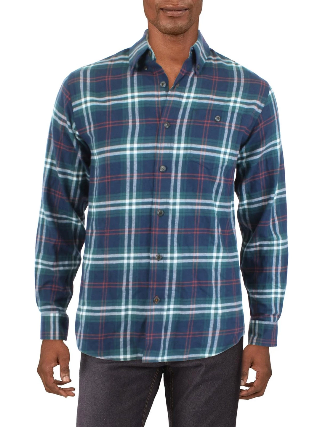 Weatherproof Mens Flannel Plaid Button-Down Shirt 1 Weatherproof Mens Flannel Plaid Button-Down Shirt