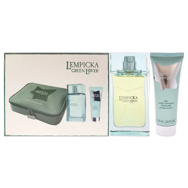 Green Lover by Lolita Lempicka for Men - 3 Pc Gift Set 3.4oz EDT Spray, 2.5oz After Shave Gel, Pouch 1 Green Lover by Lolita Lempicka for Men - 3 Pc Gift Set 3.4oz EDT Spray, 2.5oz After Shave Gel, Pouch