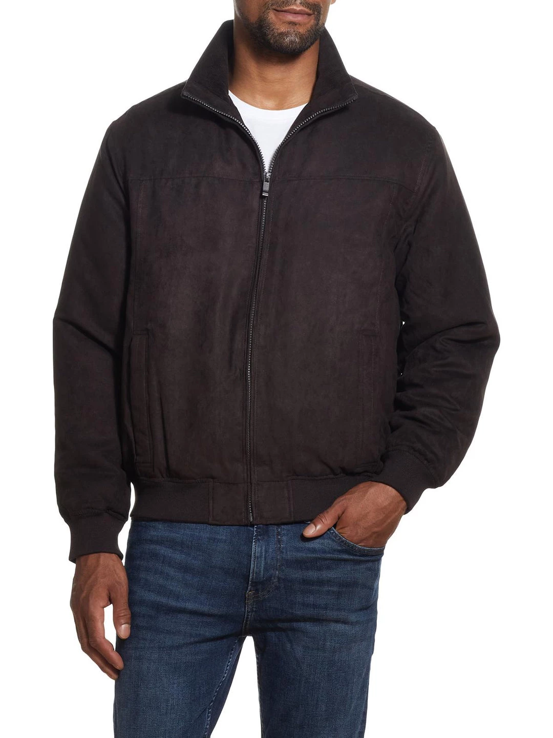 Weatherproof Mens Micro Suede Water Repellent Bomber Jacket 1 Weatherproof Mens Micro Suede Water Repellent Bomber Jacket