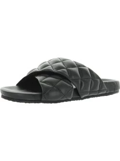 Seychelles Wide Awake Womens Leather Quilted Slide Slippers