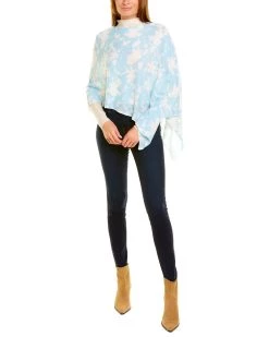 In2 by InCashmere Floral Print Cashmere Topper - women