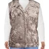 Weatherproof Plus Womens Faux Fur Warm Outerwear Vest