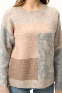 Mystree Leopard Patchwork Pullover Sweater in Taupe Mix - women 8 Mystree Leopard Patchwork Pullover Sweater in Taupe Mix - women -Weatherproof shop e922c117f6f942e5aa8def11d85c2bf0 1080x